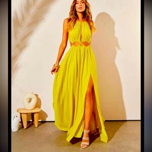 Vici cutout maxi flowing dress